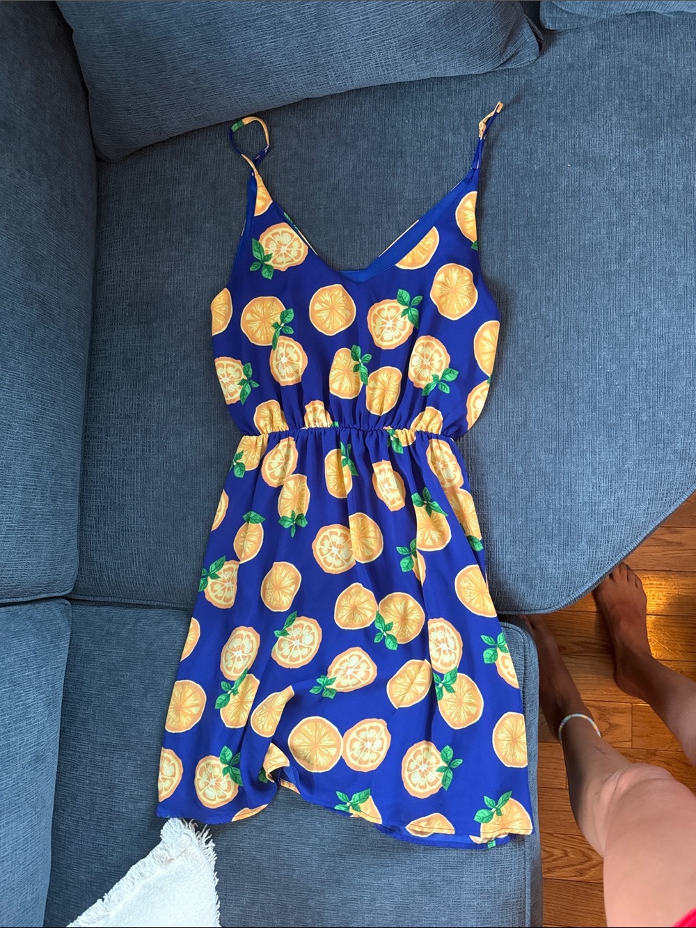 Everly Royal Blue Citrus Sundress